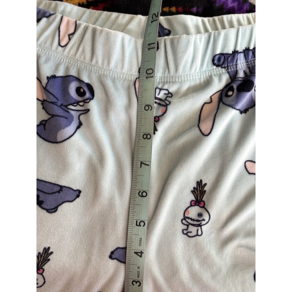 Disney Stitch Juniors Pj Set Soft Velour Pullon Jogger Pants Sz L (12-14) Blue - Picture 10 of 11